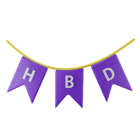Decoración de cumpleaños  3D Icon