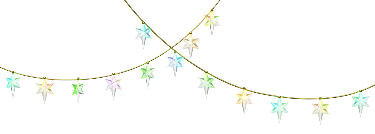 Decoración de estrellas  3D Icon