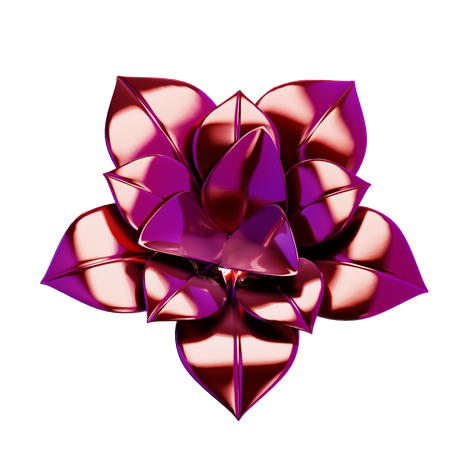 Decoracion floral metalica  3D Icon