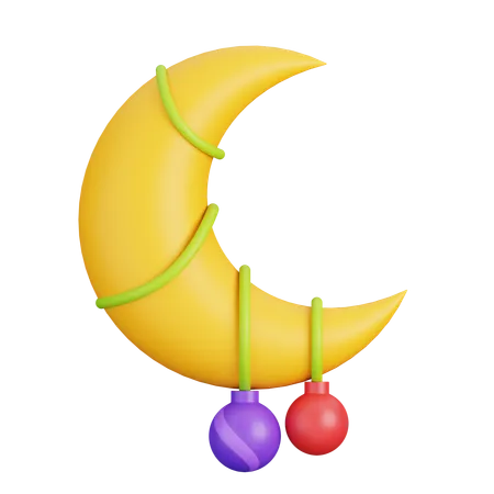 Decoración de la luna  3D Icon