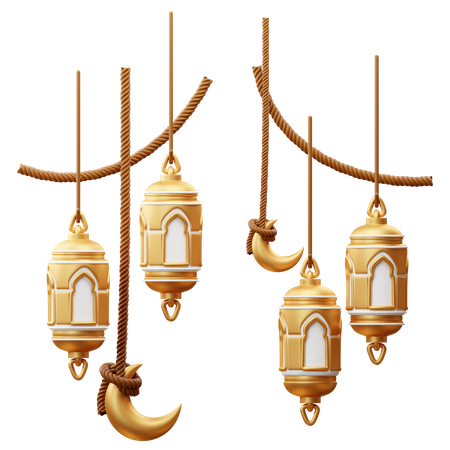 Decoración de Ramadán  3D Illustration