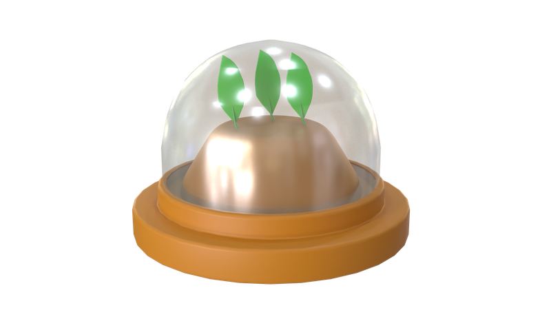 Decoración verde  3D Icon