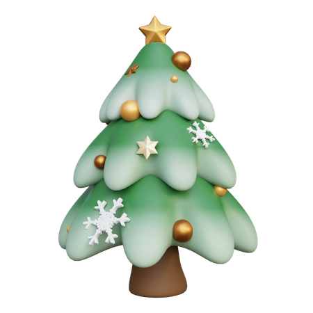 Decorated Christmas Tree  3D Icon