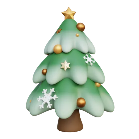 Decorated Christmas Tree  3D Icon