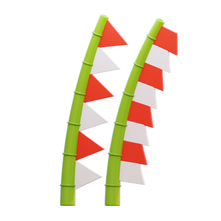 Décoration du drapeau indonésien  3D Icon