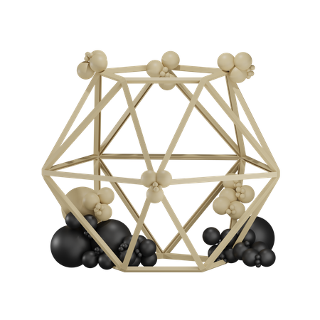Décoration géométrique de mariage  3D Illustration