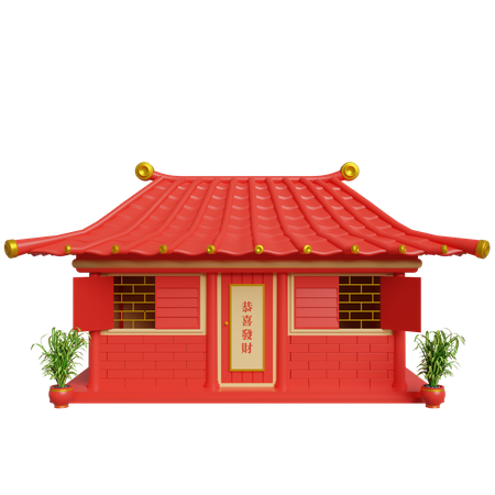 Décorations de maison chinoise  3D Illustration