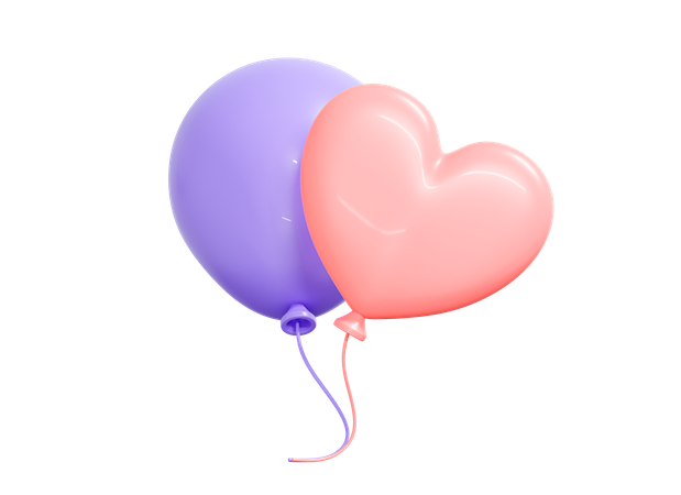 Decorative Balloons  3D Icon