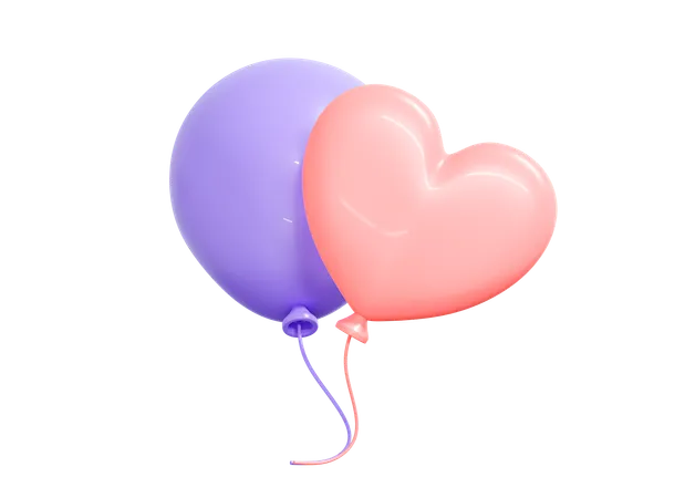 Decorative Balloons  3D Icon