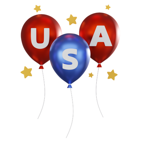 Decorative Balloons  3D Icon