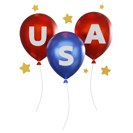 Decorative Balloons  3D Icon