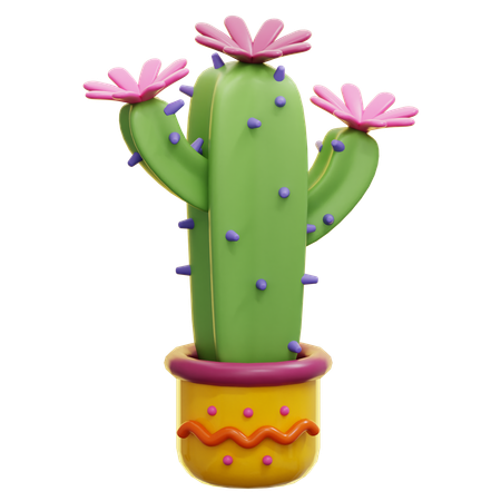 Decorative Cactus  3D Icon