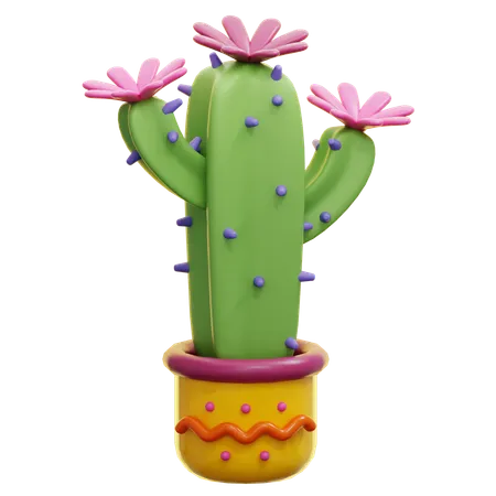 Decorative Cactus  3D Icon