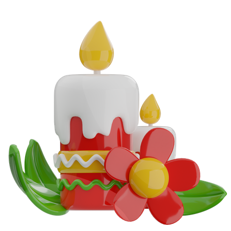 Decorative Candle  3D Icon