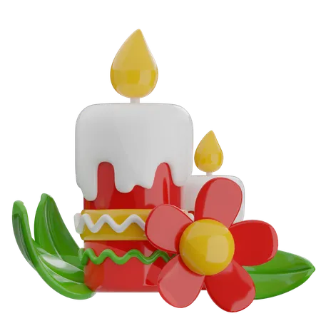 Decorative Candle  3D Icon