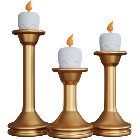 Decorative Candle  3D Icon