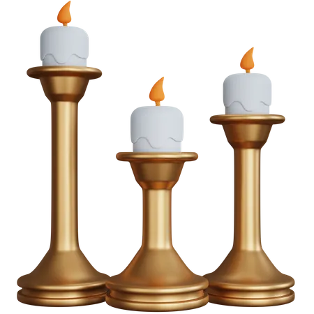 Decorative Candle 3D Icon