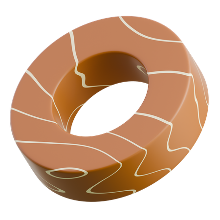 장식용 초콜릿 도넛  3D Icon