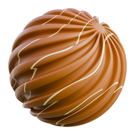 Decorative Chocolate Sphere  3D Icon