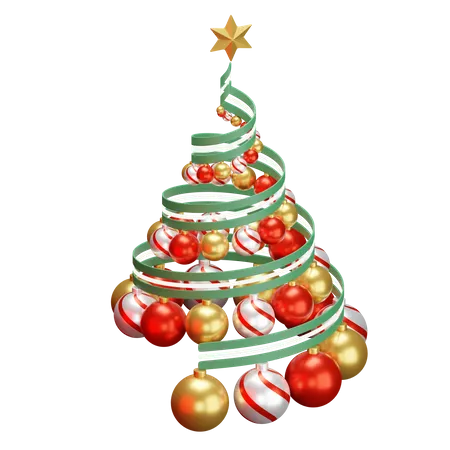 Decorative Christmas Tree  3D Illustration