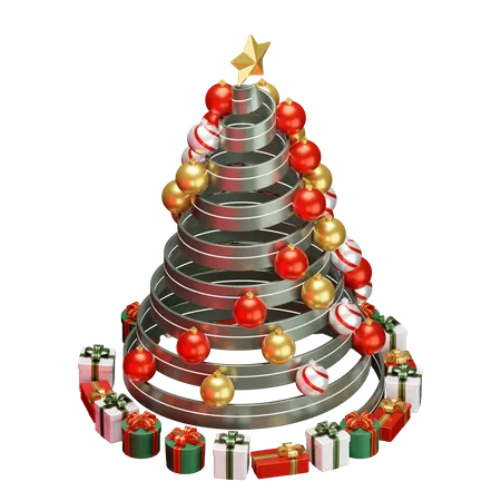 Christmas Tree 3 D Rendering Icon 3D Illustration