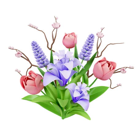 Decorative Flowers  3D Icon