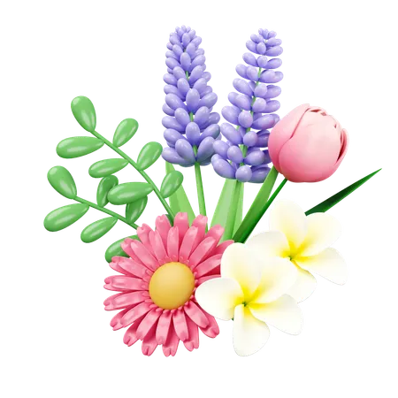 Decorative Flowers  3D Icon