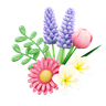 3d decorative flower emoji