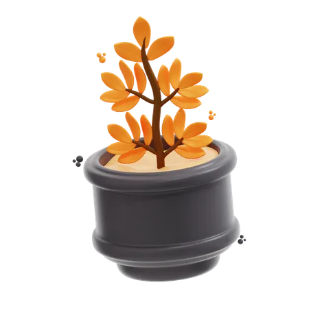 3 D Decorative Plant Icon Illustration 3D Icon