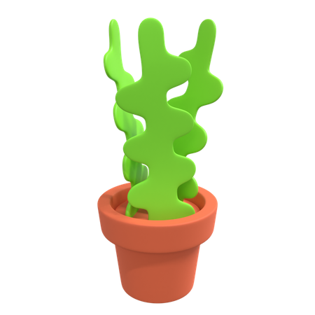 Decorative Plant  3D Illustration