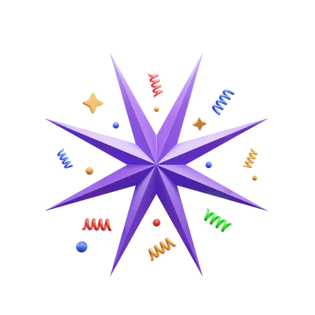 Decorative Star  3D Icon