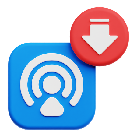 Decrease Airdrop  3D Icon