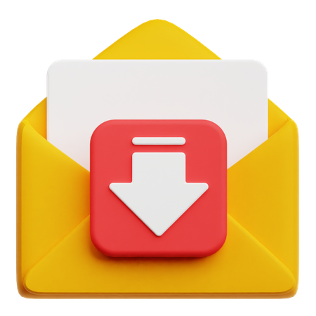 Decrease Button Email 3D Icon