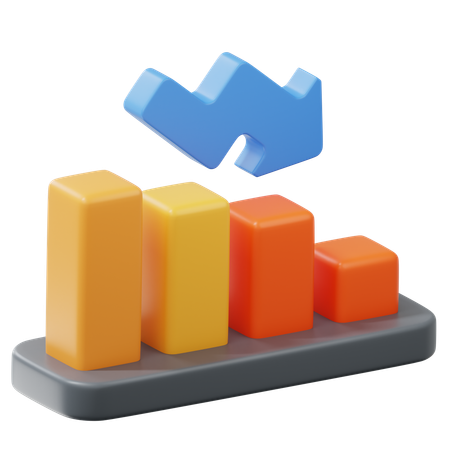 Decrease Chart  3D Icon