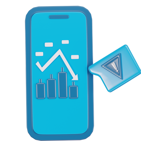 Decrease Chart  3D Icon