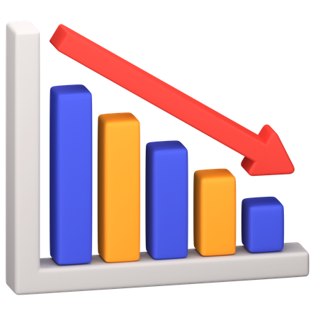 Decrease Chart  3D Icon