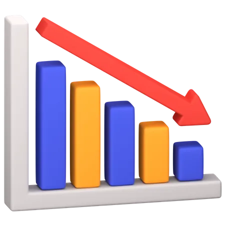 Decrease Chart  3D Icon