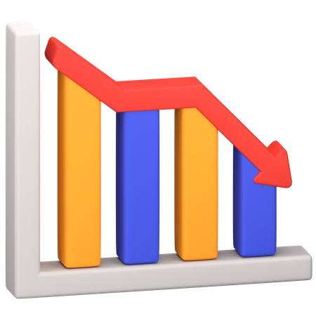 Decrease Chart  3D Icon