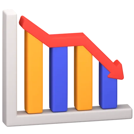 Decrease Chart  3D Icon