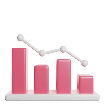 Decrease Chart  3D Icon