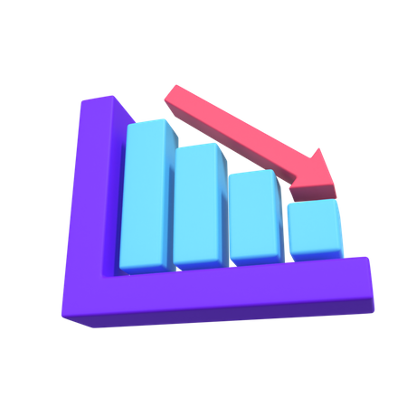 Decrease Chart  3D Illustration