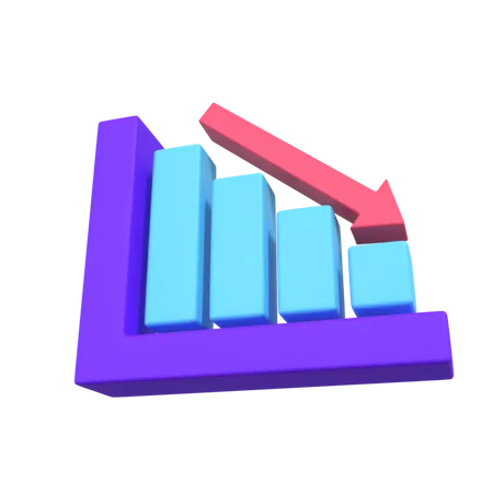 Decrease Chart  3D Illustration