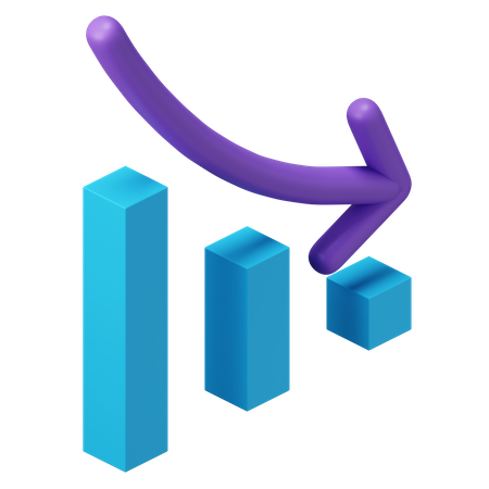 Decrease Chart  3D Illustration