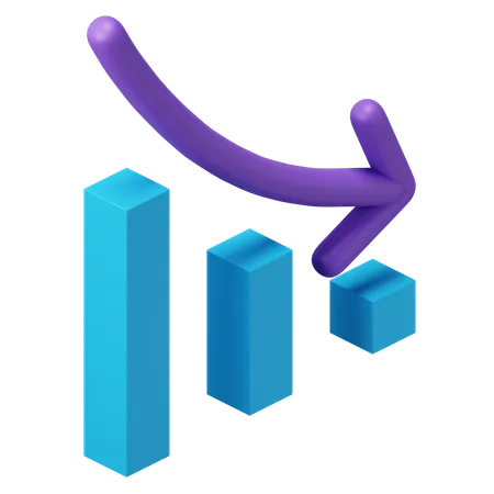 Decrease Chart  3D Illustration