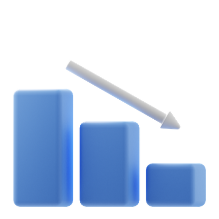 Decrease Chart  3D Illustration