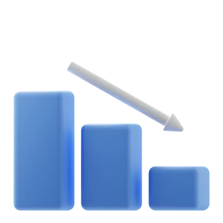 Decrease Chart  3D Illustration