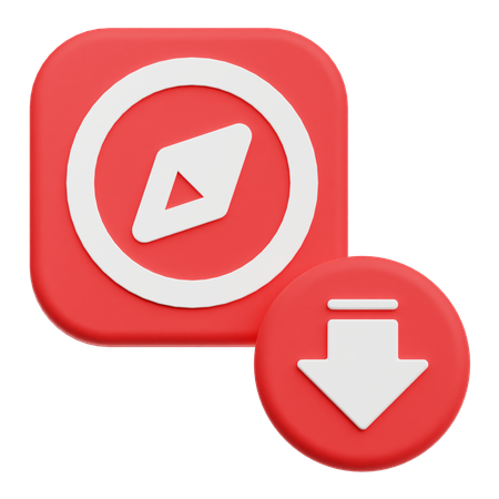 Decrease Compass  3D Icon