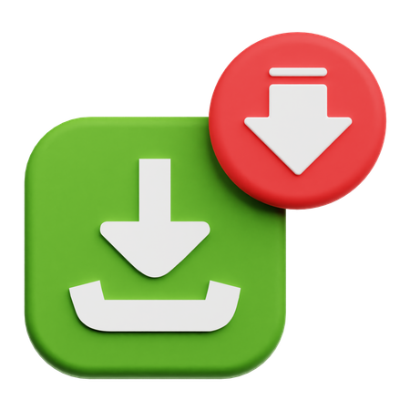 Decrease Download  3D Icon