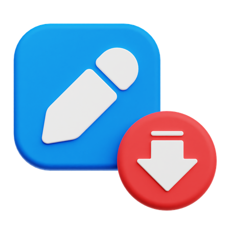 Decrease Edit  3D Icon