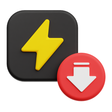 Decrease Electricity 3D Icon